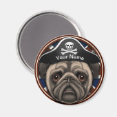 Pirate Pug Magneet (Voorkant / Achterkant)