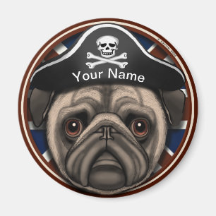 Pirate Pug Magneet