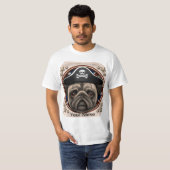 Pirate Pug t-shirt (Voorkant volledig)