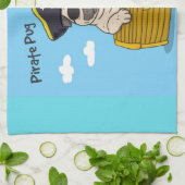 Pirate Pug Theedoek (Gevouwen)