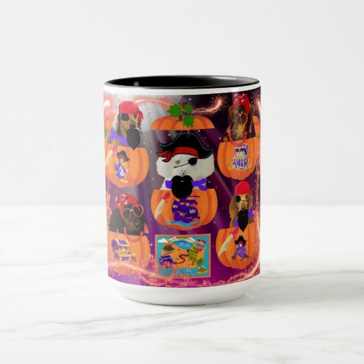 Pirate Pumpkin Pups Mug Mok (Midden)