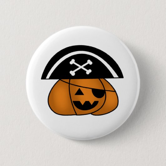Pirate Pumpkin Ronde Button 5,7 Cm (Voorkant)