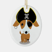 Pirate Puppy Keramisch Ornament (Rechts)