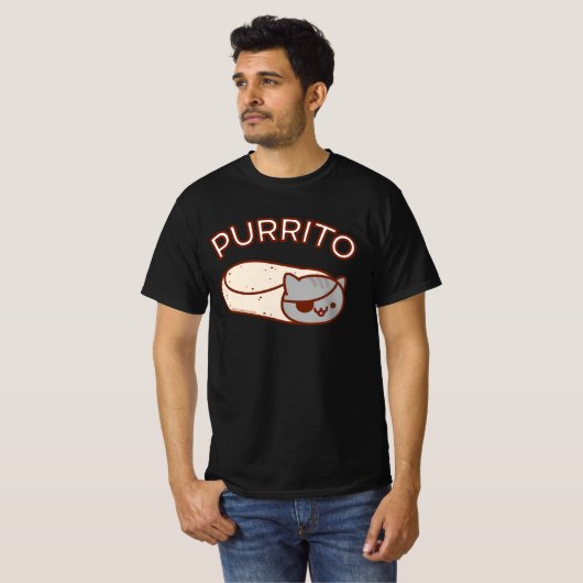 Pirate PURRITO Cat Burrito T-SHIRT (Voorkant volledig)
