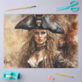 Pirate Queen | Nautical Caribbean Decoupage Paper Tissuepapier (Craft)