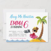 Pirate Queen Party Invitation Kaart (Voorkant)