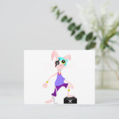 Pirate Rabbit Briefkaart (Staand voorkant)