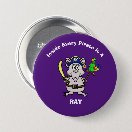 Pirate Rat Button (Voorkant /achterkant)