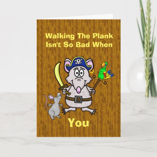 Pirate Rat Friendship Card Feestdagen Kaart (Voorkant)