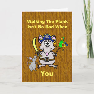 Pirate Rat Friendship Card Feestdagen Kaart