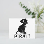 Pirate Rat | Pirate House Rat Rodent Gift Briefkaart (Staand voorkant)