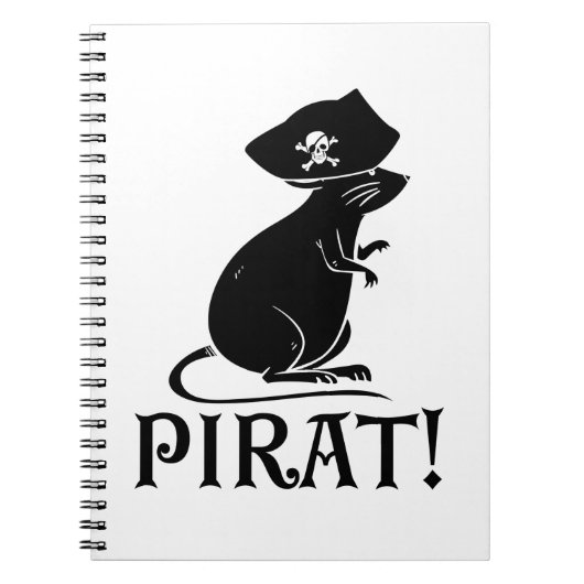 Pirate Rat | Pirate House Rat Rodent Gift Notitieboek (Voorkant)