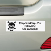 Pirate Reloading the Cannons Bumpersticker (Op auto)