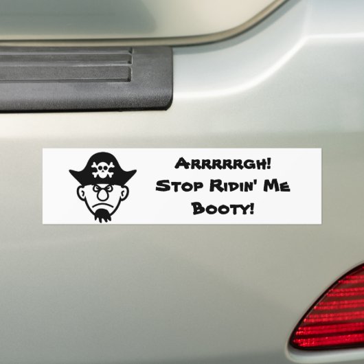 Pirate Road Rage Bumpersticker (Op auto)