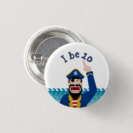 Pirate Ronde Button 3,2 Cm (Voorkant /achterkant)