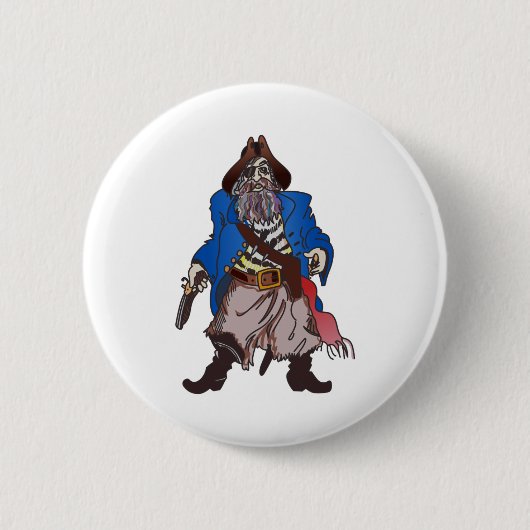 PIRATE RONDE BUTTON 5,7 CM (Voorkant)