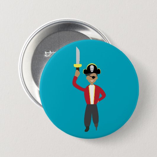 Pirate Ronde Button 7,6 Cm (Voorkant /achterkant)