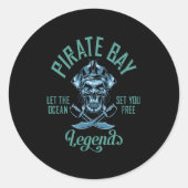 Pirate Ronde Sticker (Voorkant)