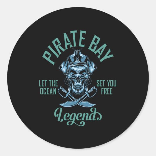 Pirate Ronde Sticker (Voorkant)