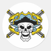 Pirate Ronde Sticker (Voorkant)