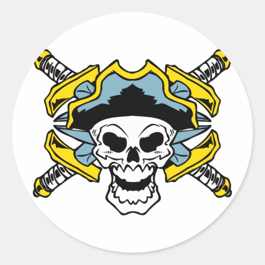 Pirate Ronde Sticker (Voorkant)