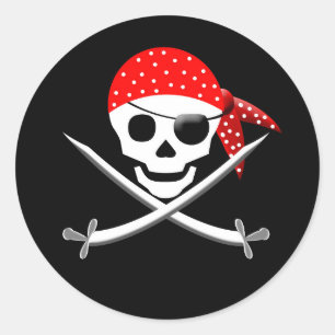 PIRATE RONDE STICKERS - PARTIJ