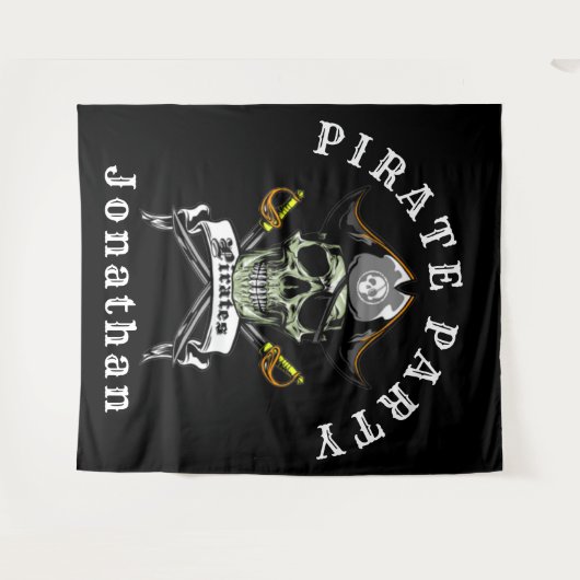 Pirate Royal  Piratenfeest achtergronddecoratie Wandkleed (Voorkant (horizontaal))