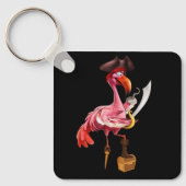 Pirate Roze Flamingo Party Meisjes Ooglapje Hallow Sleutelhanger (Voorkant)