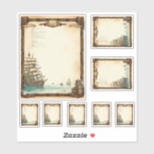 Pirate Sail Ships Menu kit Sticker (Vel)