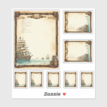 Pirate Sail Ships Menu kit