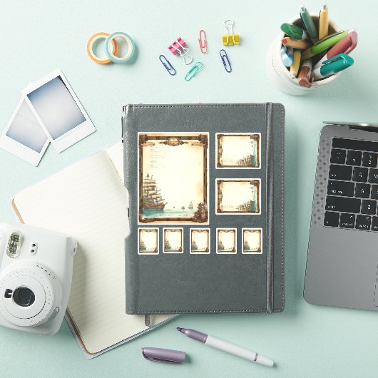 Pirate Sail Ships Menu kit Sticker (iPad Cover)