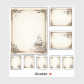 Pirate Sail Ships Menu kit Sticker (Vel)