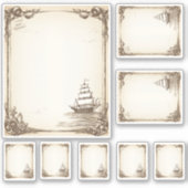 Pirate Sail Ships Menu kit Sticker (Voorkant)