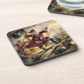 Pirate Santa Bier Onderzetter (Linkerzijde)