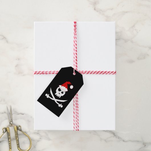 Pirate Santa Cadeaulabel (Met Touw)