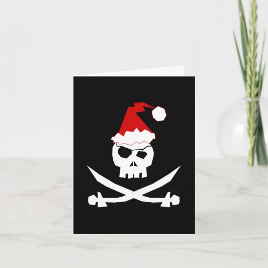 Pirate Santa Feestdagen Kaart (Voorkant)