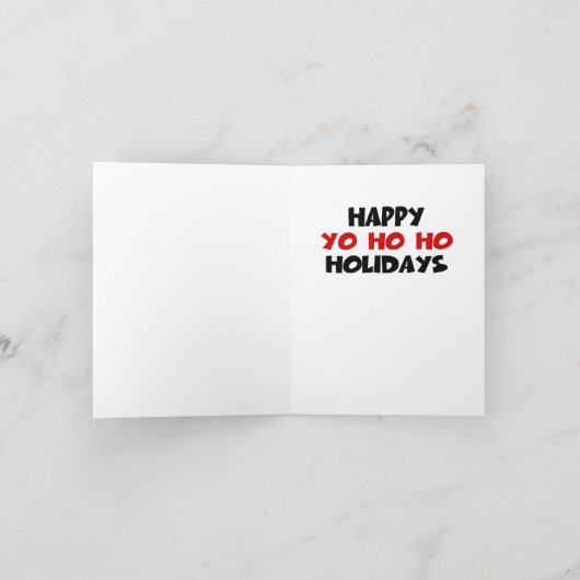 Pirate Santa Feestdagen Kaart (Binnen)