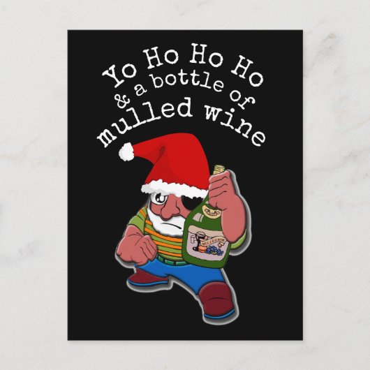 Pirate Santa Feestdagenkaart (Voorkant)