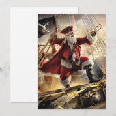 Pirate Santa Feestdagenkaart (Voorkant / Achterkant)