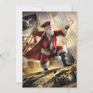 Pirate Santa Feestdagenkaart