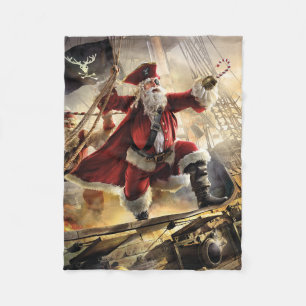 Pirate Santa Fleece Deken