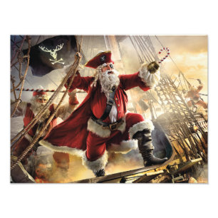 Pirate Santa Foto Afdruk