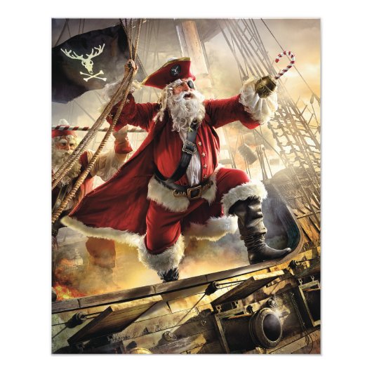 Pirate Santa Foto Afdruk (Voorkant)