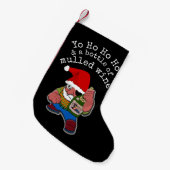 Pirate Santa Funny Mulled Wine Kerstmis Kleine Kerstsok (Voorkant (Hangend))