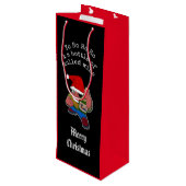 Pirate Santa Funny Mulled Wine Kerstmis Wijn Cadeautas (Achterkant Gekanteld)