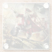 Pirate Santa Glazen Onderzetter (Achterkant)