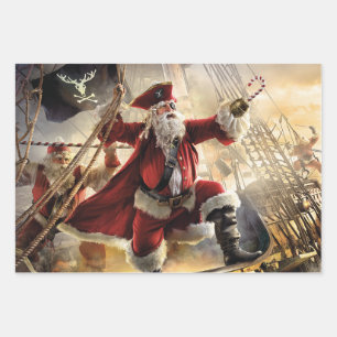 Pirate Santa Inpakpapier Vel