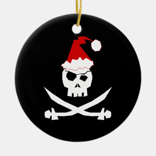 Pirate Santa Keramisch Ornament (Voorkant)