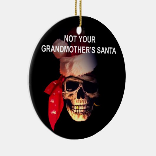 Pirate Santa Kerstversiering Keramisch Ornament (Rechts)