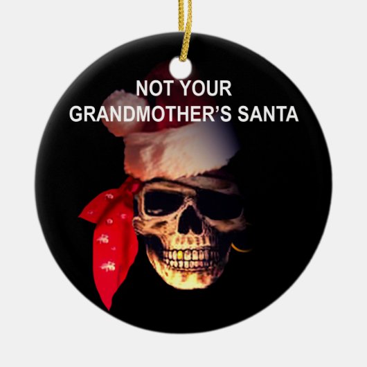 Pirate Santa Kerstversiering Keramisch Ornament (Voorkant)